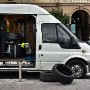 mobile van for tire fitting